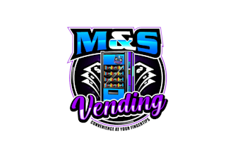 create graceful and fantastic vending machine logo design