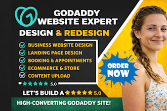 design godaddy website redesign godaddy website design develop godaddy
