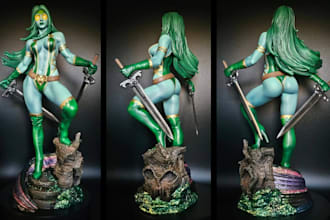 3d print and paint custom model, miniatures and warhammer figurines model