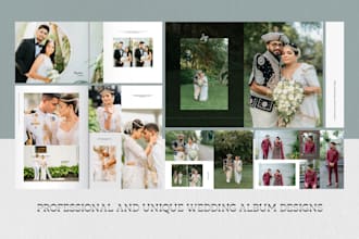 make unique wedding album design with professional editing
