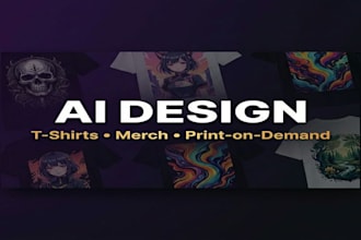 stunning ai generated designs for merchandise and print on demand