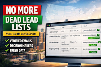 build multifamily real estate developers email list USA