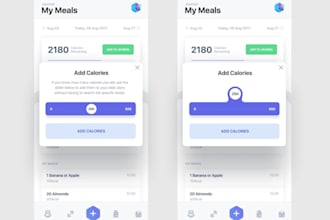 design a smooth and modern ios fluid slider UI UX