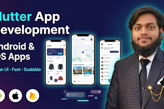 develop flutter mobile app, android ios app, flutter app development