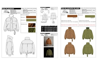 realizaré un dibujo técnico plano de moda