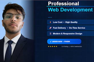 design and develop a modern, professional webpage