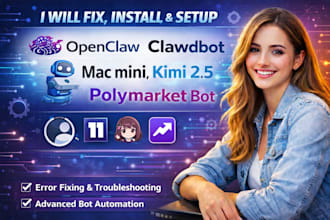 fix install openclaw setup open claw clawdbot mac mini kimi 2 5 polymarket bot