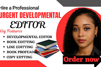 urgent developmental editing for novels plot pacing structure developmental edit