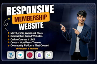 design a wordpress membership website with subscriptions