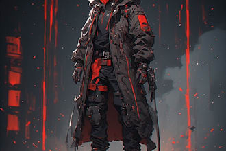 design anime character , cyberpunk character