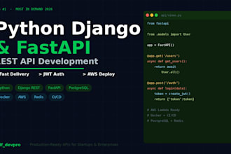 build a python django or fastapi rest API with AWS deployment
