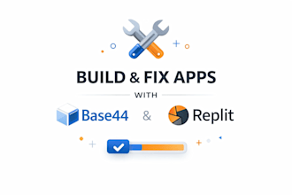 build or fix ai web and mobile apps using base44 and replit