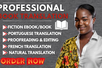 book translation, translate english to french portuguese ebook novel translation