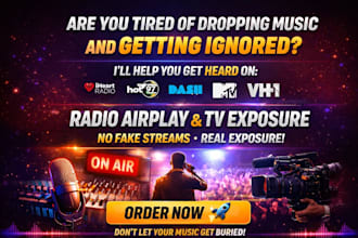 boost your song with radio airplay, TV, and promotion