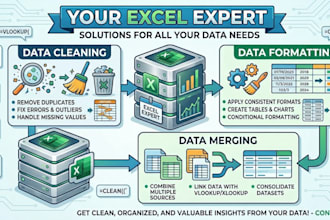 clean, split, merge, format excel data