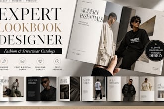design modern fashion lookbooks and streetwear clothing catalogs