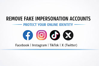 remove fake impersonating profiles accounts to facebook, instagram, tiktok and