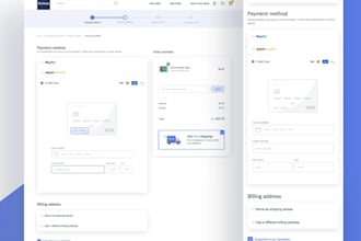design a modern and responsive shopify checkout UI UX