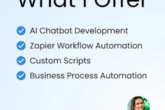 automate business using ai chatbot, zapier and smart scripts