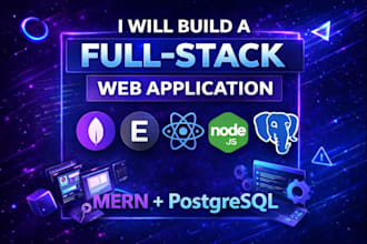 build mern stack web app and database integration