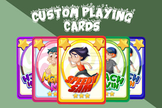 do custom playing card, tarot card and board game