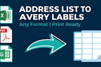 create print ready avery mailing labels from your address list