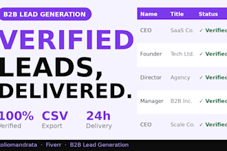find verified b2b leads that match your target criteria