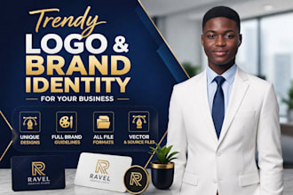 do trendy logo design or brand identity for your business