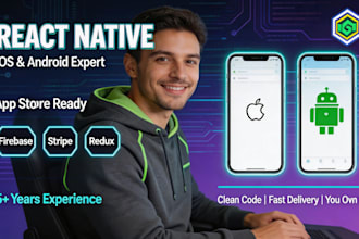 build react native app for ios and android with firebase