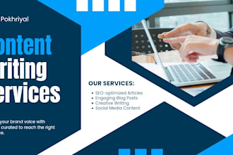 write SEO optimized blogs and articles and listicles