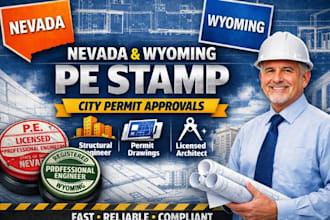 review, draw architectural stamp, mep, floor plan, pe stamp, city permit drawing