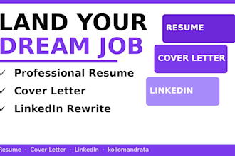 write your resume, cover letter, and linkedin profile