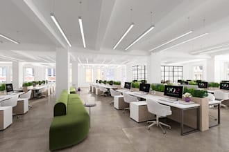 renovation empty office interior space,virtual furniture staging,digital service