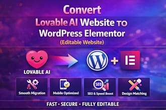 convert lovable ai website to wordpress elementor editable website loveable ai