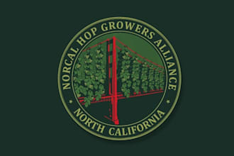 make hop trellis logo for the nor cal hop growers alliance