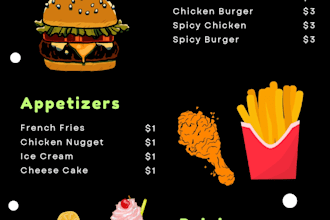 redesign your restaurant menu to look modern and premium