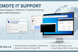 provide remote desktop, network and system support