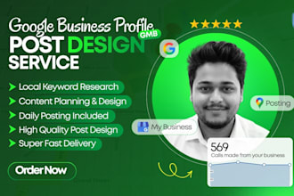 do monthly gmb post design for your local business seo