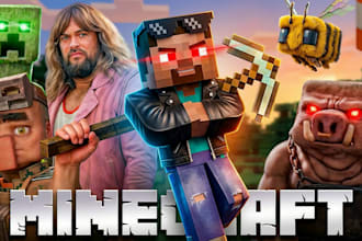 design professional minecraft gaming thumbnails