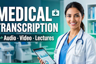 transcribe medical audio, video, lectures, and interviews