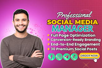 be your expart social media manager and marketing manager