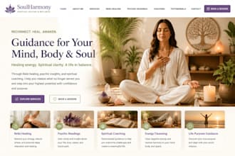 design wix spiritual hearling website wix reiki healers psychics coaches website