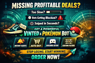 create vinted bot vinted monitor bot vinted discord bot scalping bot pokemon bot