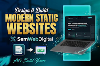 design and build a modern 5 page static website