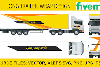 do professional long trailer wrap,food truck,box trailer, vehicle wrap design