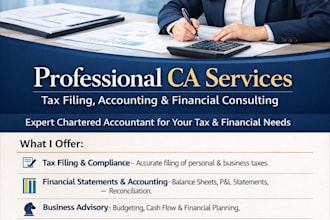 be your professional chartered accountant for accounting and tax services
