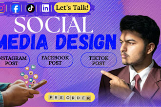 design professional social media posts for instagram, facebook and tiktok