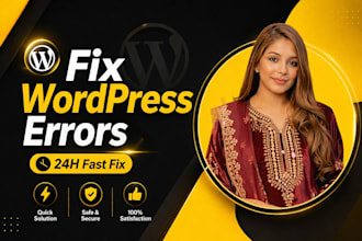 fix critical wordpress error, website down, and not working issues fast