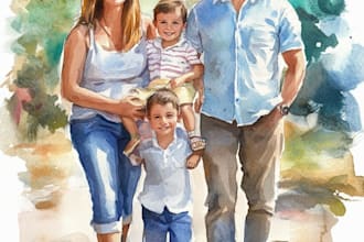 draw a wonderful family portrait
