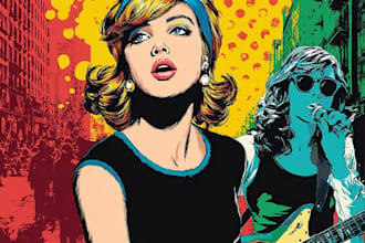 custom food pop art portrait vibrant fun digital artwork